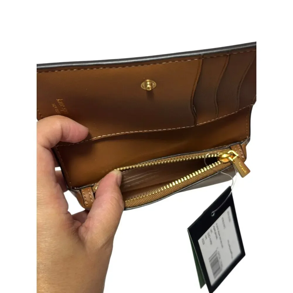 Kate Spade Katy Small Bifold Snap Wallet in Allspice Cake